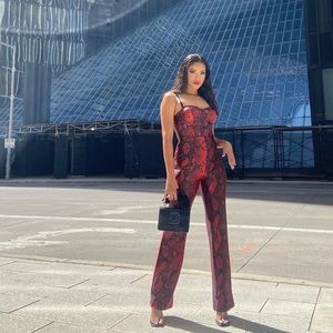 Red Snakeskin 2 Piece Set